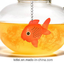 Corlorful Silicone Tea Infuser Strainer Fish Shape Loose Leaf Filter Silicone Infuser